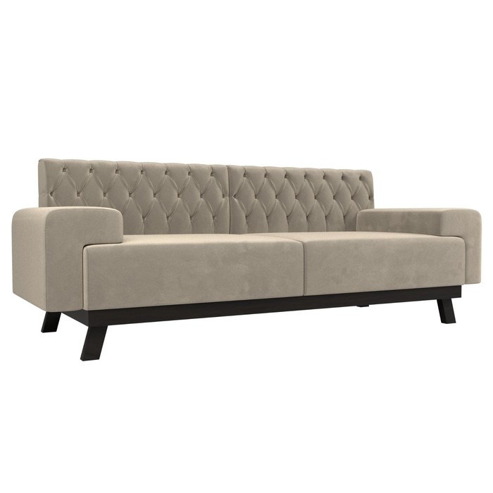 Прямой диван «Мюнхен Люкс», микровельвет, цвет бежевый прямой диван артмебель мюнхен люкс велюр коричневый