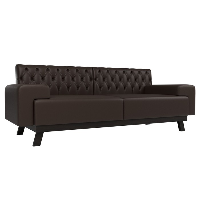 Прямой диван «Мюнхен Люкс», экокожа, цвет коричневый прямой диван мюнхен люкс микровельвет цвет коричневый