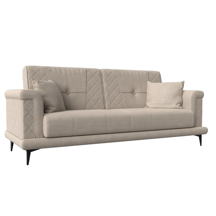 Прямой диван «Неаполь», механизм книжка, рогожка, цвет бежевый прямой диван неаполь механизм книжка микровельвет цвет бежевый
