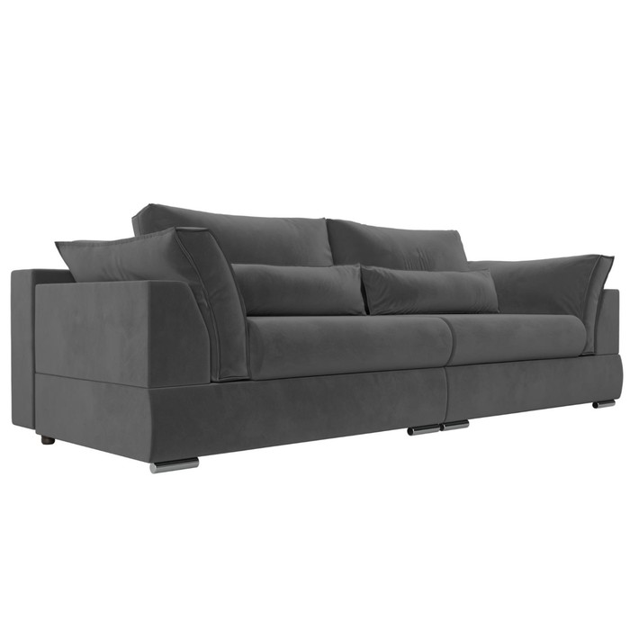 Прямой диван «Пекин», механизм пантограф, велюр, цвет серый прямой диван пекин велюр