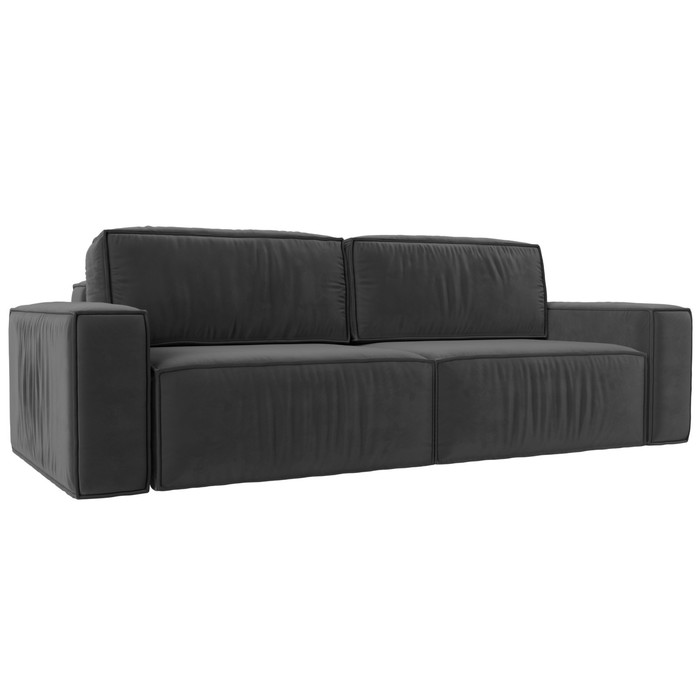 Прямой диван «Прага классик», механизм еврокнижка, велюр, цвет серый прямой диван прага классик механизм еврокнижка микровельвет цвет коричневый