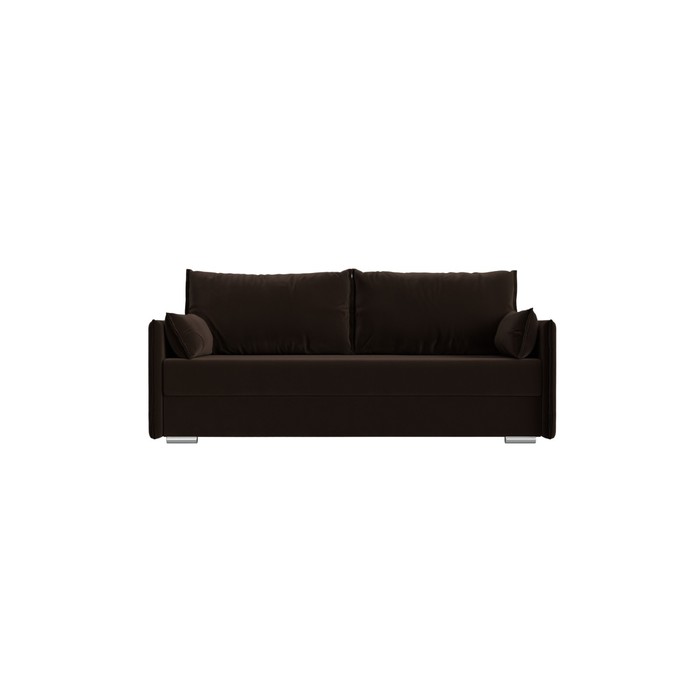 Прямой диван «Сайгон», механизм еврокнижка, микровельвет, цвет коричневый прямой диван сайгон механизм еврокнижка велюр цвет серый