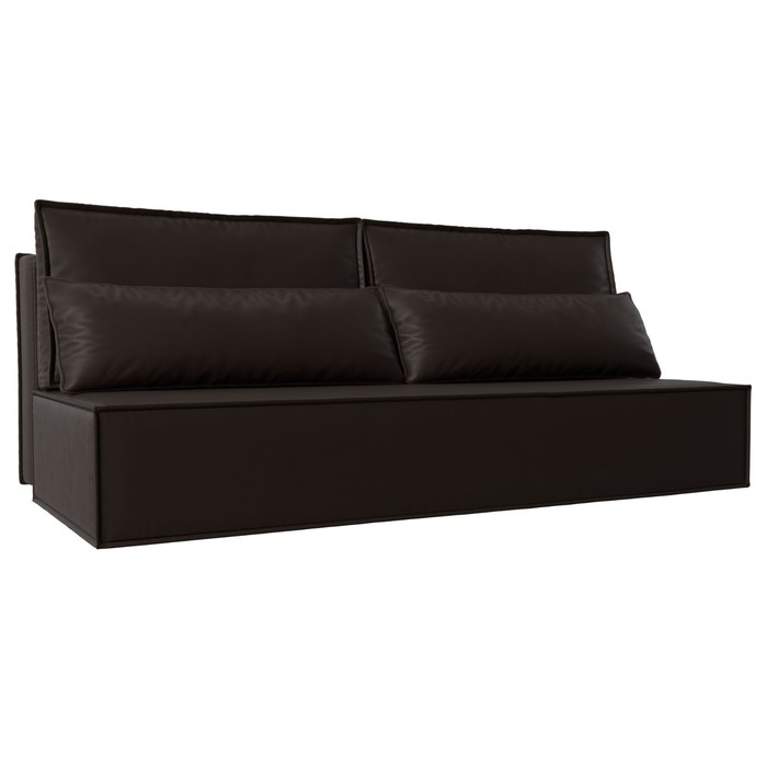 Прямой диван «Фабио Лайт», механизм еврокнижка, экокожа, цвет коричневый диван прямой европа механизм еврокнижка экокожа цвет коричневый