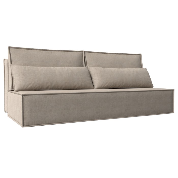 Прямой диван «Фабио Лайт», механизм еврокнижка, рогожка, цвет бежевый