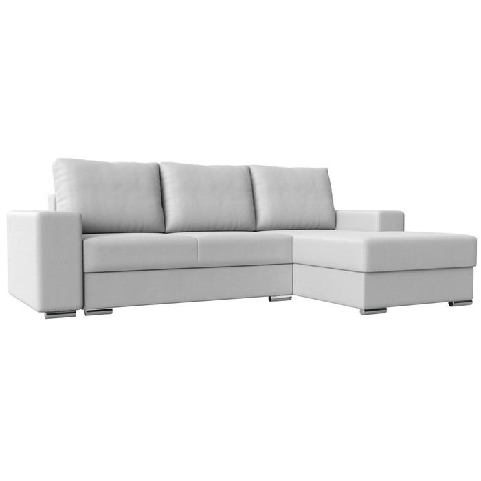 Угловой диван «Дрезден», правый угол, механизм пантограф, экокожа, цвет белый 