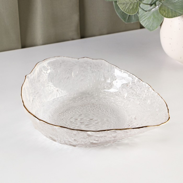 

Салатник стеклянный фигурный «Ракушка», 550 мл, 19,5×15×5,5 см