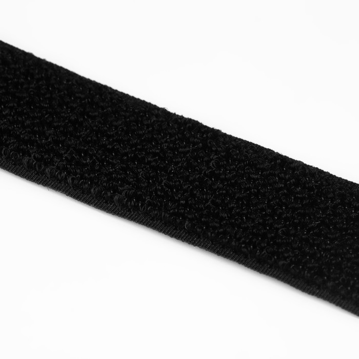 Липучка гибридная, 30 мм × 25 ± 1 м, цвет чёрный