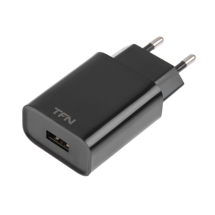 Сетевое зарядное устройство TFN WC1U1ABK, USB, 1 А, черное