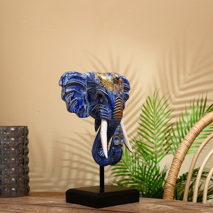 Сувенир Голова слона на подставке, албезия 40 см