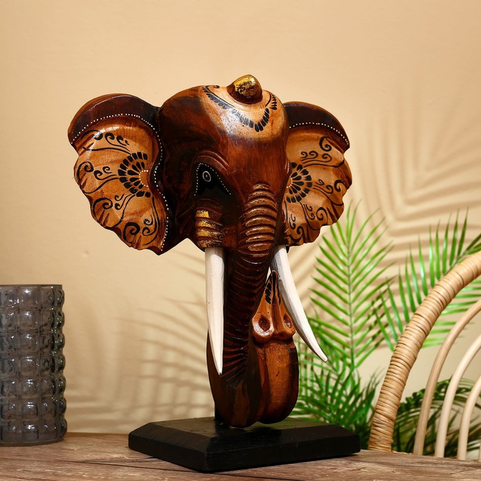 Сувенир Голова слона на подставке, албезия 45 см сувенир голова слона на подставке албезия 45 см