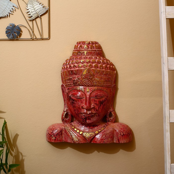 Сувенир Голова Будды албезия 45 см сувенир голова слона на подставке албезия 45 см