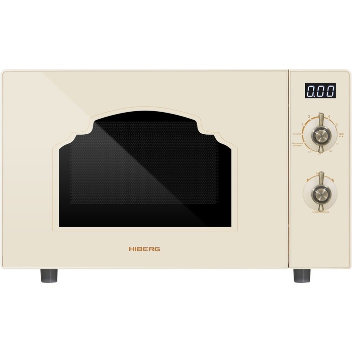 Микроволновая печь HIBERG VM-4285 YR, 700 Вт, 20 л, цвет бежевый микроволновая печь hiberg vm 4088 yr