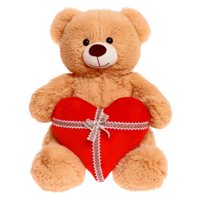 Мягкая игрушка «Медведь Мартин с сердцем», 65 см, цвет коричневый мягкая игрушка медведь 3 открытки цвет белый 65 см