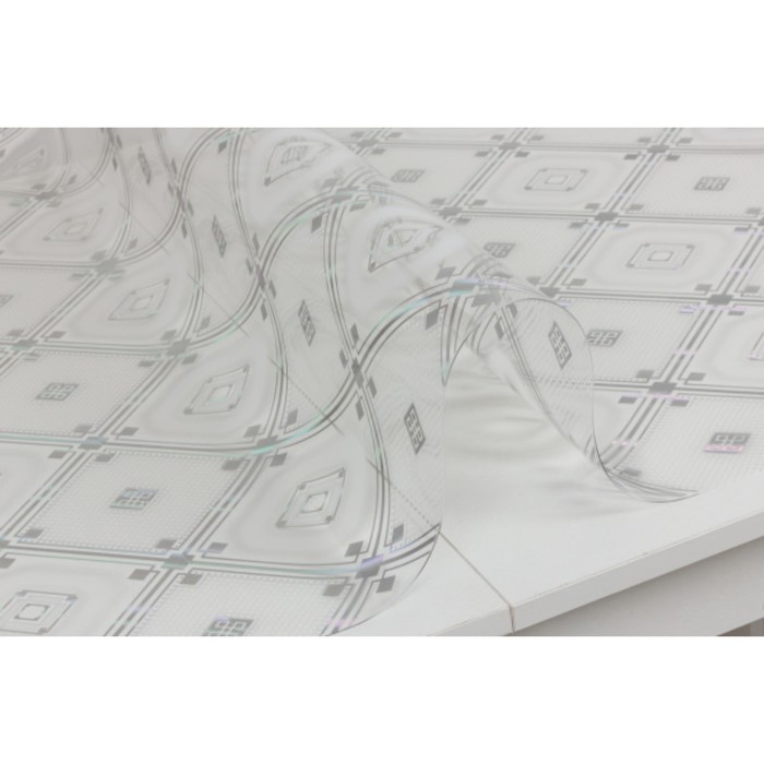 Клеёнка прозрачная «Ромбы 3D», толщина 0,8 мм, 80 см, 20 п.м., BRT-017,