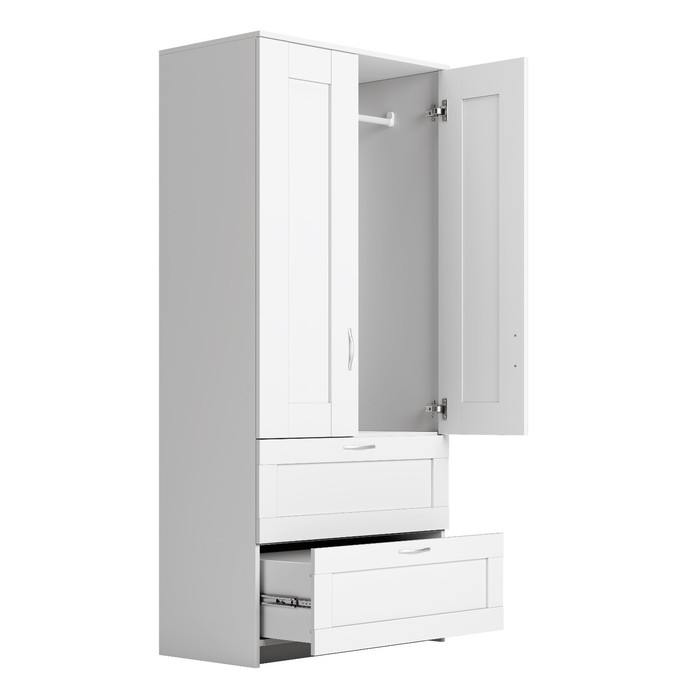 

Шкаф двухстворчатый комбинированный Сириус 782х502х1900 Белый