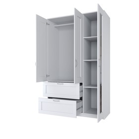 

Шкаф комбинированный с зеркалом 3дв, 2я Сириус 1170х500х1900 белый
