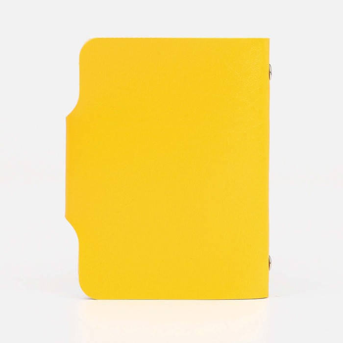 Визитница вертикальная Чип, 7,5*1,5*10,5 см, 1 ряд, 12 л, на кнопке, желтый