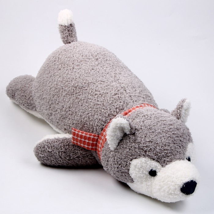 Мягкая игрушка-подушка «Хаски», 60 см, цвет серый