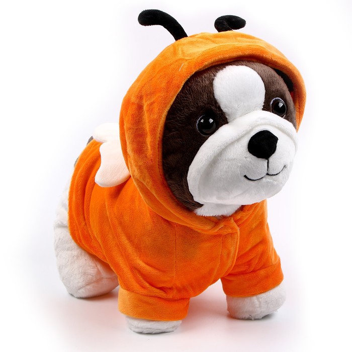 Мягкая игрушка «Собака», в кофте, 30 см, цвет оранжевый игрушка мягкая собака 30 см