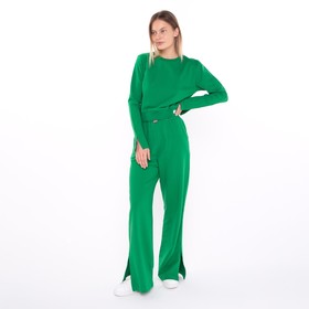 

Костюм женский (толстовка/брюки), цвет тёмно-зелёный, размер S (42-44)