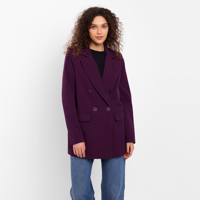 Пиджак женский MINAKU: Classic цвет фиолетовый, р-р 46