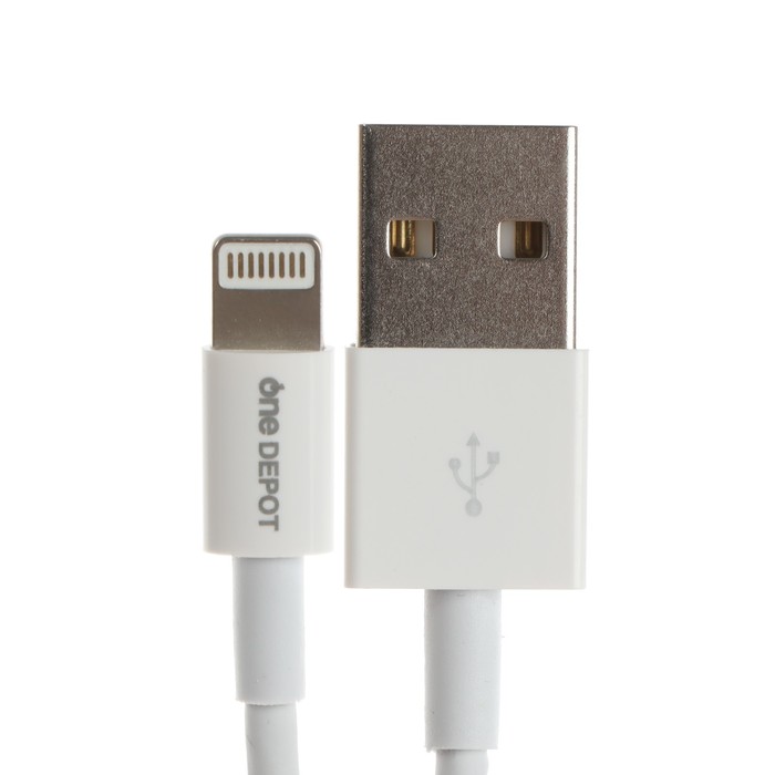 

Кабель ONE DEPOT S22L, Lightning - USB, 2.4 А, 1 метр, белый