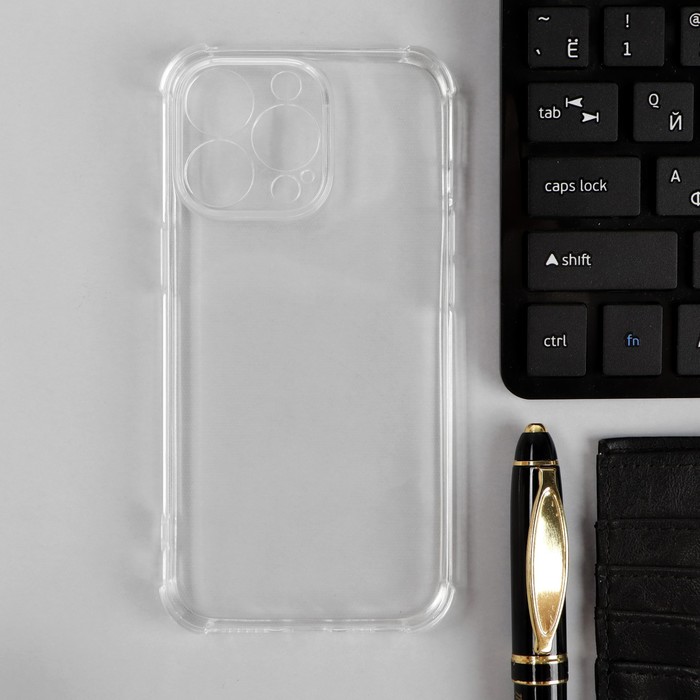 

Чехол для iPhone 13 Pro, противоударный, силиконовый, прозрачный