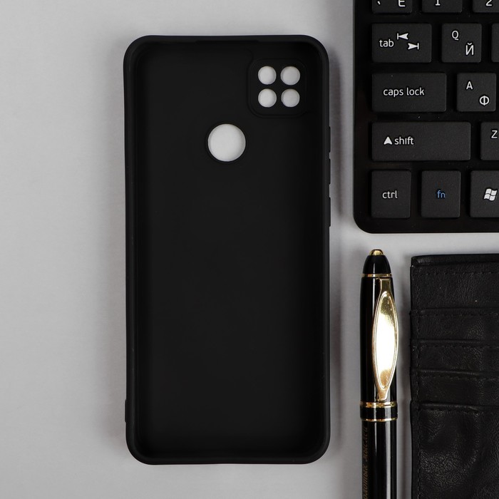 Чехол для Xiaomi Redmi 9C, силиконовый, матовый, черный противоударный силиконовый чехол талисман арт черный на xiaomi redmi 9c сяоми редми 9c