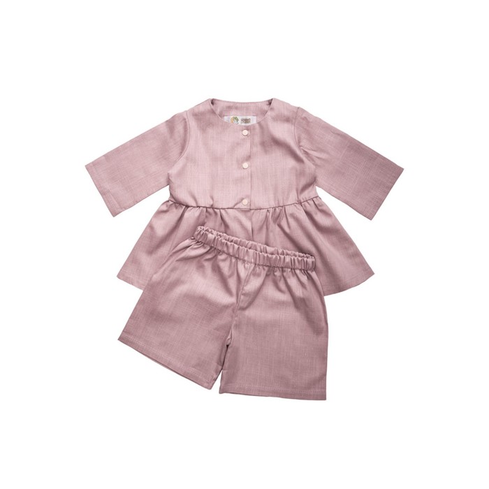 фото Комплект одежды для девочки на лето «лаванда», рост 74, цвет пудра сонный гномик