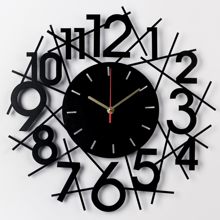 Часы настенные из металла Лоренцо, плавный ход, d-40 см