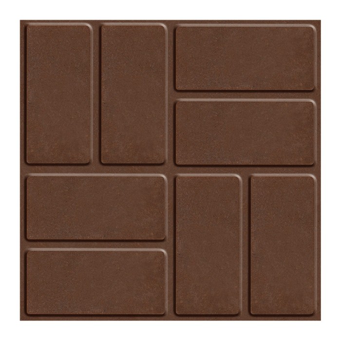 Плитка ППК тротуарная, 25 × 25 × 2 см, коричневая, «Универсальная» плитка ппк тротуарная 33 × 33 × 3 см коричневая усиленная