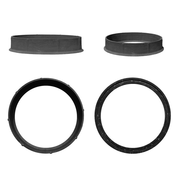 Кольцо колодца ППК, 75 × 20 см, чёрный, КК-750 кольцо колодца ппк 110 × 14 см чёрный кк 1100