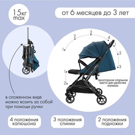 

Коляска прогулочная Indigo ONYX, синий