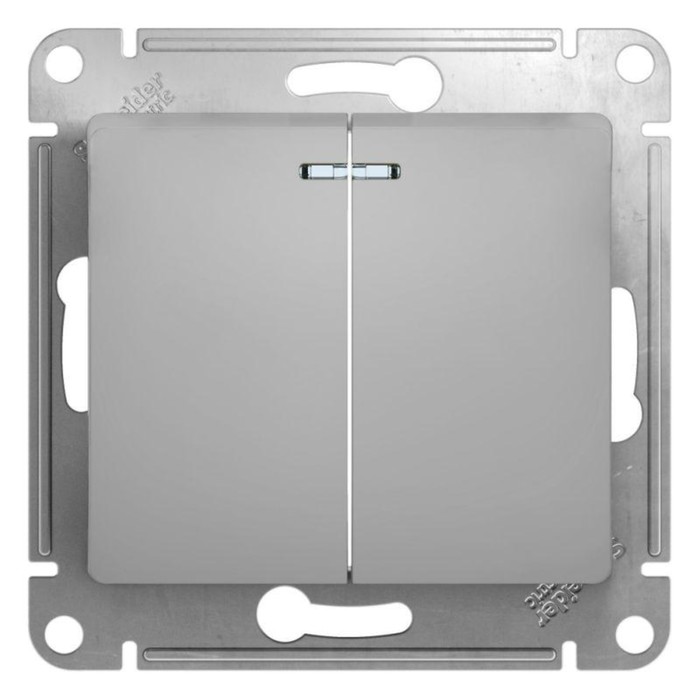 

Выключатель SchE GSL000353 Glossa, СП, 10А, 2 клавиши,