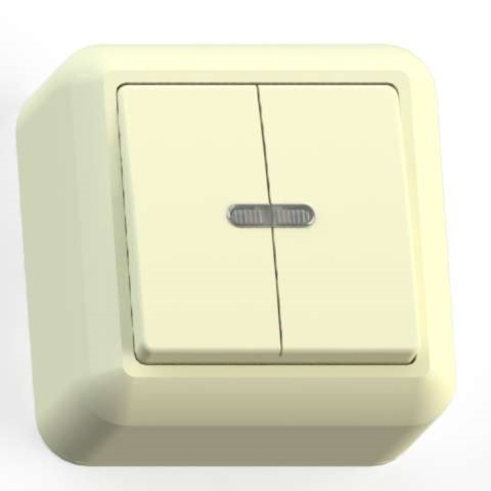 Выключатель Кунцево-Электро 8034 «Оптима», ОП, 10А, 2 клавиши выключатель makel 45123 оп 10а 2 клавиши цвет белый