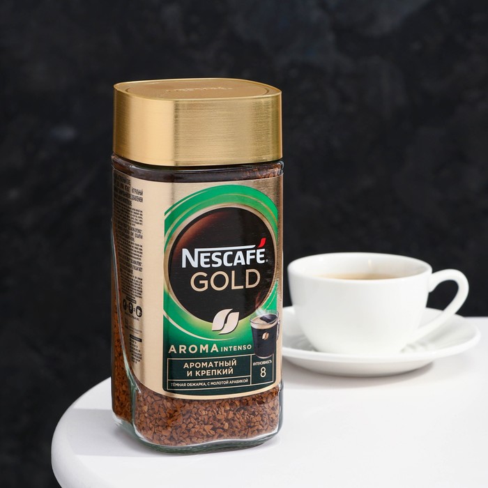 Кофе растворимый Nescafe Gold Aroma Intenso, 170 г кофе растворимый nescafe gold origins sumatra 170 г