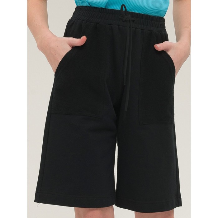 фото Бриджи для девочек, рост 140 см, цвет чёрный pelican