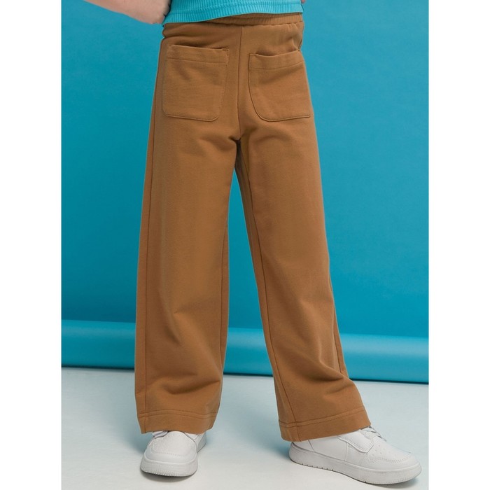Брюки для девочек, рост 104 см, цвет коричневый брюки для девочек рост 104 см цвет охра