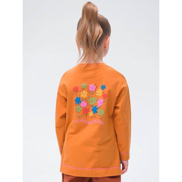 Джемпер для девочек, рост 98 см, цвет янтарный куртка для девочек рост 98 см цвет янтарный