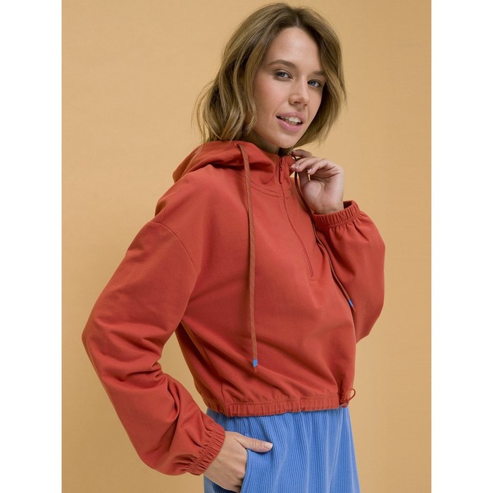 фото Толстовка женская, размер xl, цвет терракотовый pelican