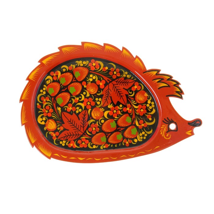 Сухарница «Ёжик», хохлома, микс, 19 х 28 см