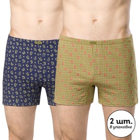 

Трусы мужские, размер 3XL, цвет тёмно-синий/оливковый