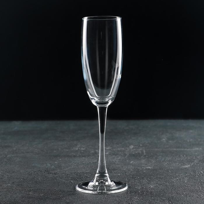 фужер для шампанского с вашей гравировкой Фужер для шампанского стеклянный Enoteca, 170 мл