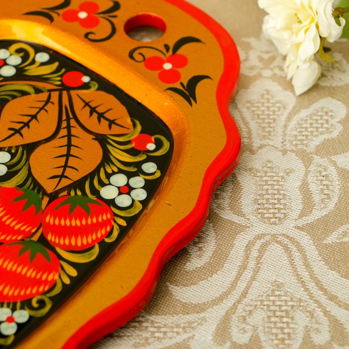 Сухарница «Овал», хохлома, микс, 15 х 28,5 см