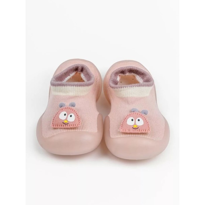 Ботиночки-носочки детские First Step Pure Pink с дышащей подошвой, размер 21, цвет розовый