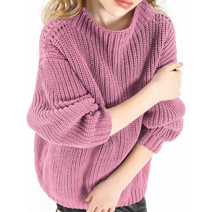 фото Свитер для девочки knit soft, рост 122 см, цвет розовый amarobaby