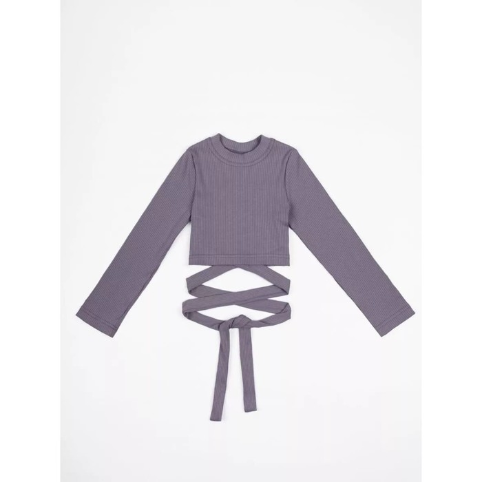 Топ для девочки с длинными рукавами на завязках Generation, рост 140 см, цвет фиолетовый