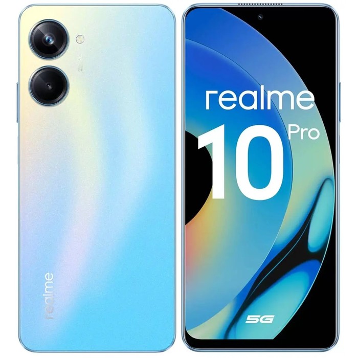 Смартфон Realme 10 Pro 5G RMX3661 672 8Гб 256Гб 108Мп 16Мп 2sim 5000мАч голубой 3099900₽