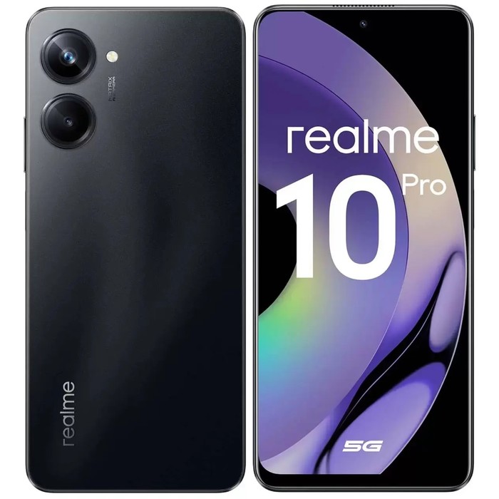 Смартфон Realme 10 Pro 5G RMX3661 672 8Гб 128Гб 108Мп 16Мп 2sim 5000мАч черный 2799000₽