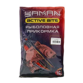 Прикормка Yaman Active Bite Карп, клубника, цвет красный, 900 г.